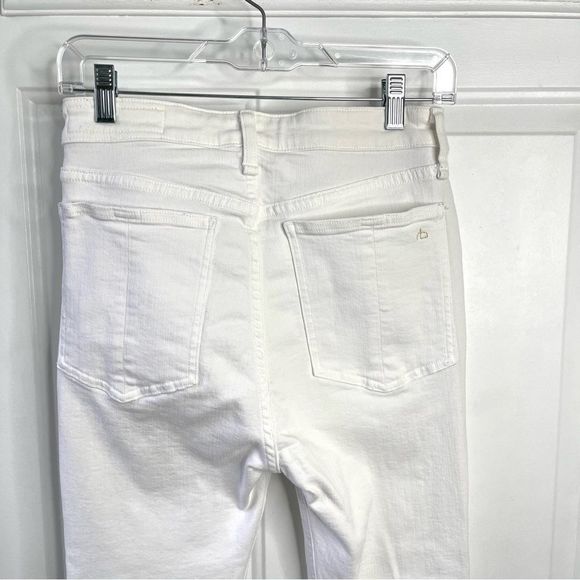 Rag & Bone Nina High Rise Ankle Skinny 5 Button White Jeans Size 28 - Picture 10 of 11